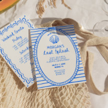 Blauer Hand gezeichnet letzte Splash Bachelorette