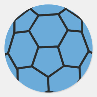 Blauer Handball Runder Aufkleber
