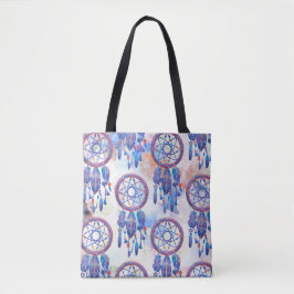 Blauer Handgemalt Wasserfarbe Moderner Boho Tasche