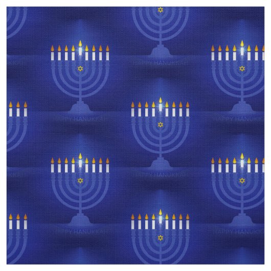 Blauer Hanukka-Stoff Stoff (Muster)