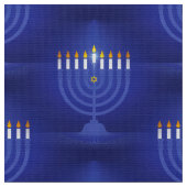 Blauer Hanukka-Stoff Stoff (Nahaufnahme)