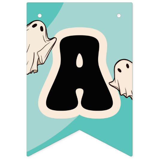 Blauer Happy Halloween Kids Party Wimpelkette (Zweite Fahne)