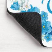 Blauer Happy Ostermaus Mousepad (Ecke)