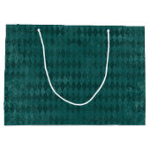 Blauer Harlequin Große Geschenktüte (Rückseite)