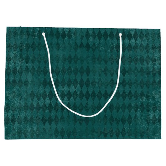 Blauer Harlequin Große Geschenktüte (Rückseite)