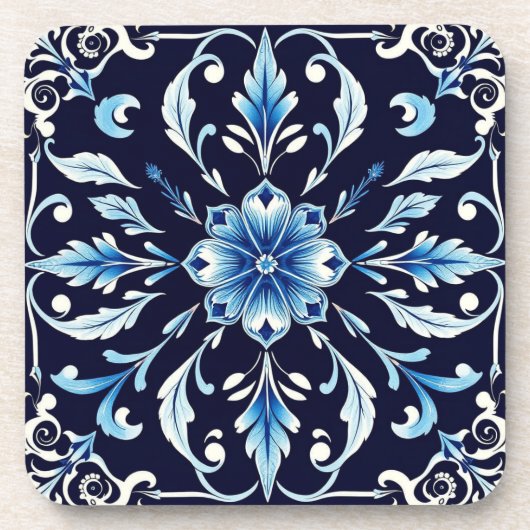 blauer Harmonieuntersetzer Getränkeuntersetzer (Vorderseite)