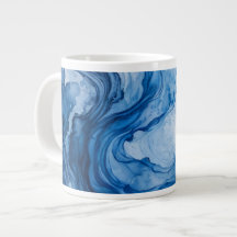 Blauer harmonischer Fluss Blau Weiße Abstraktion