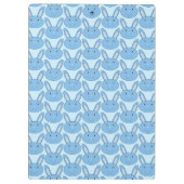 Blauer Hase Bunny Gesicht Frühling Ostern Klemmbrett (Rückseite)