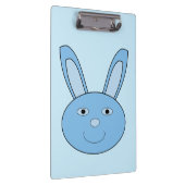 Blauer Hase Bunny Gesicht Frühling Ostern Klemmbrett (Rechts)