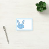 Blauer Hase Bunny Gesicht Frühling Ostern Post-it Klebezettel (Büro)