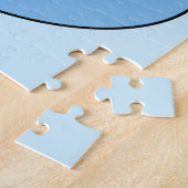 Blauer Hase Bunny Gesicht Frühling Ostern Puzzle (Seite)