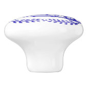 Blauer Hasen-Delft-Keramik-Stift Keramikknauf (Seitenansicht)