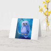 Blauer Hasen Karte (Gelbe Blume)