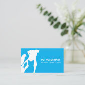 Blauer Haustier Boutique Katze Hundebühnerfisch Ti Visitenkarte (Stehend Vorderseite)