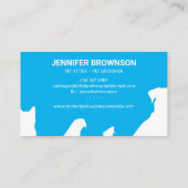 Blauer Haustier Boutique Katze Hundebühnerfisch Ti Visitenkarte (Rückseite)