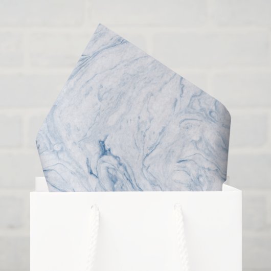 Blauer Haven-Marmor Seidenpapier (Geschenktüte)