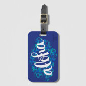 Blauer HawaiiAloha Gepäckanhänger (Vorderseite Vertikal)