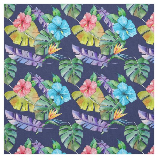 Blauer Hawaiian Stoff (Muster)