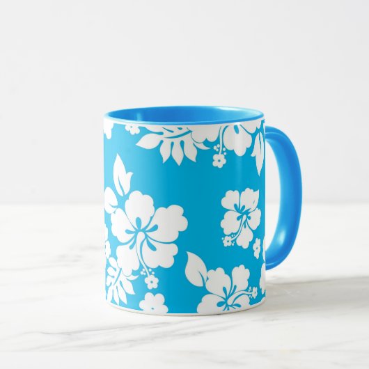 Blauer Hawaiianer Tasse (VorderseiteRechts)