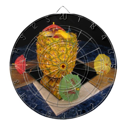 Blauer hawaiischer Dartboard Dartscheibe (vorne)