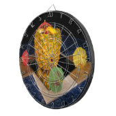 Blauer hawaiischer Dartboard Dartscheibe (Vorderseite rechts)