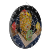 Blauer hawaiischer Dartboard Dartscheibe (Vorderseite Links)