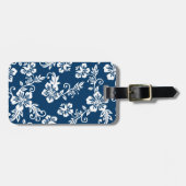 Blauer hawaiischer Druck-Gepäckanhänger Gepäckanhänger (Vorderseite horizontal)