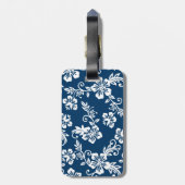 Blauer hawaiischer Druck-Gepäckanhänger Gepäckanhänger (Rückseite vertikal)
