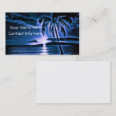 Blauer hawaiischer Sonnenuntergang Visitenkarte (Vorne/Hinten)