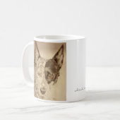 Blauer Heeler australischer Vieh-Hund Kaffeetasse (Vorderseite Links)