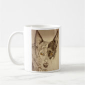 Blauer Heeler australischer Vieh-Hund Kaffeetasse (Links)