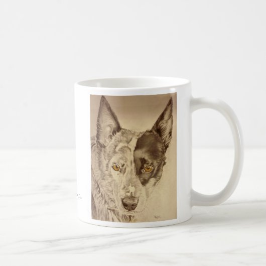 Blauer Heeler australischer Vieh-Hund Kaffeetasse (Rechts)