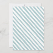 Blauer Heißluftballon Babydusche Einladung (Rückseite)