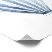 Blauer Heißluftballon Poster (Ecke)