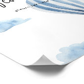 Blauer Heißluftballon - Vielen Dank für Ihr Kommen Poster (Ecke)