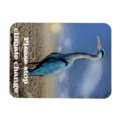 Blauer Held in einer Dürre Magnet (Horizontal)