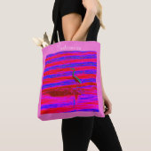 Blauer Held pink Tasche (Von Nahem)