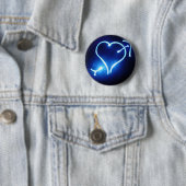 Blauer heller Herz-Knopf Button (Beispiel)