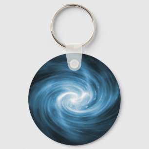 Blauer heller Strudel Schlüsselanhänger