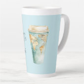 Blauer Hello World Kaffeebecher Milchtasse (Rechte Ecke)