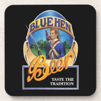 Blauer Henne-Bier-Korken-Rückseiten-Untersetzer -