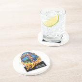 Blauer Henne-Bier-Sandstein-Getränk-Untersetzer Untersetzer (Seite)