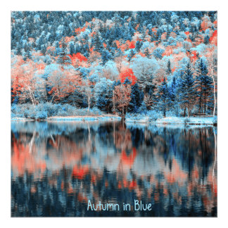 Blauer Herbst Fotodruck