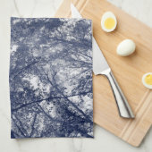 Blauer Herbst Handtuch (Viertel Falte)