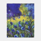 Blauer Herbst, Kunst Fleecedecke (Vorderseite)