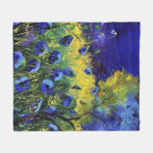 Blauer Herbst, Kunst Fleecedecke (Vorderseite (Horizontal))