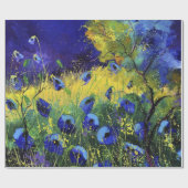 Blauer Herbst, Kunst Geschenkpapier (Flach)