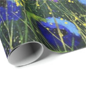 Blauer Herbst, Kunst Geschenkpapier (Rolleneckpunkt)