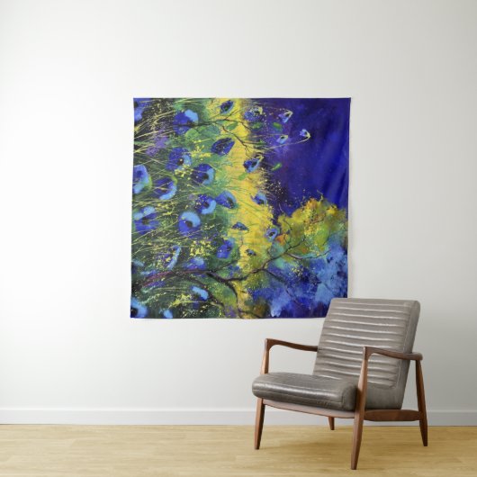 Blauer Herbst, Kunst Wandteppich (Beispiel (Horizontal))