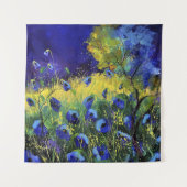 Blauer Herbst, Kunst Wandteppich (Vorderseite)